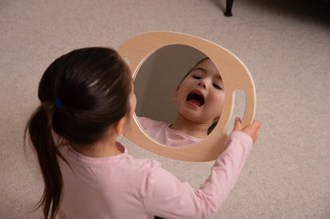 Handheld Wooden Mirror