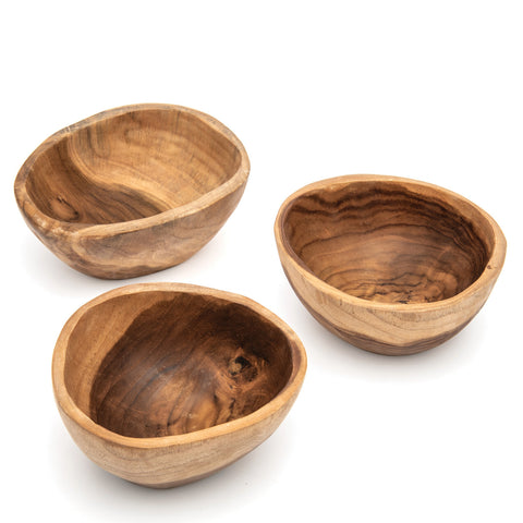 3 Teak Bowls (Single)