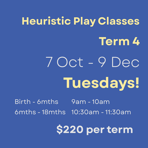 Tiny Toy Shop Heuristic Play Classes for Parents, Babies & Toddlers, Term 4, 2025